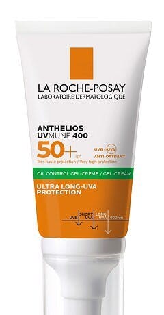 La Roche-Posay Anthelios UVA 400 Oil Control Сонцезахисний гель-крем  з матуючим ефектом для жирної чутливої шкіри обличчя SPF 50+  