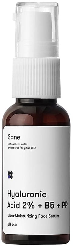 Sane Hyaluronic Acid 2% + B5 + PP Сироватка для обличчя з гіалуроновою кислотою і вітамінами B5 РР