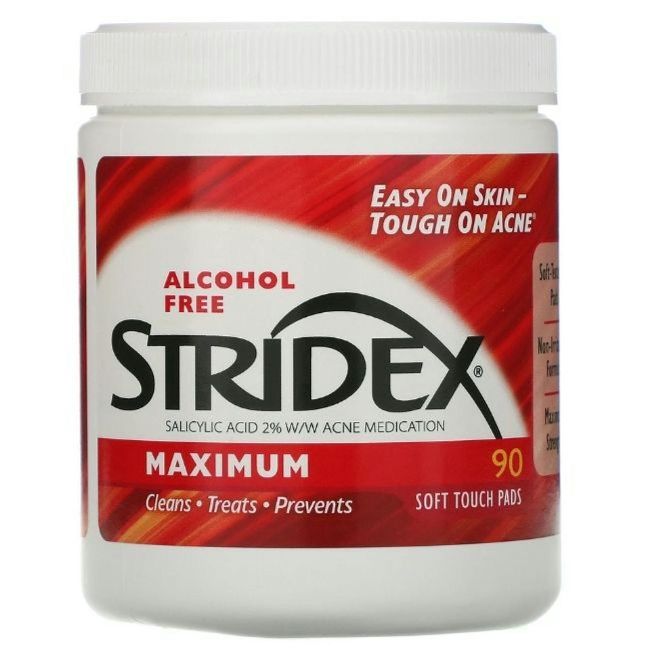Stridex Single-Step Acne Control Maximum Salicylic Acid 2% Очищувальні диски проти акне, без спирту