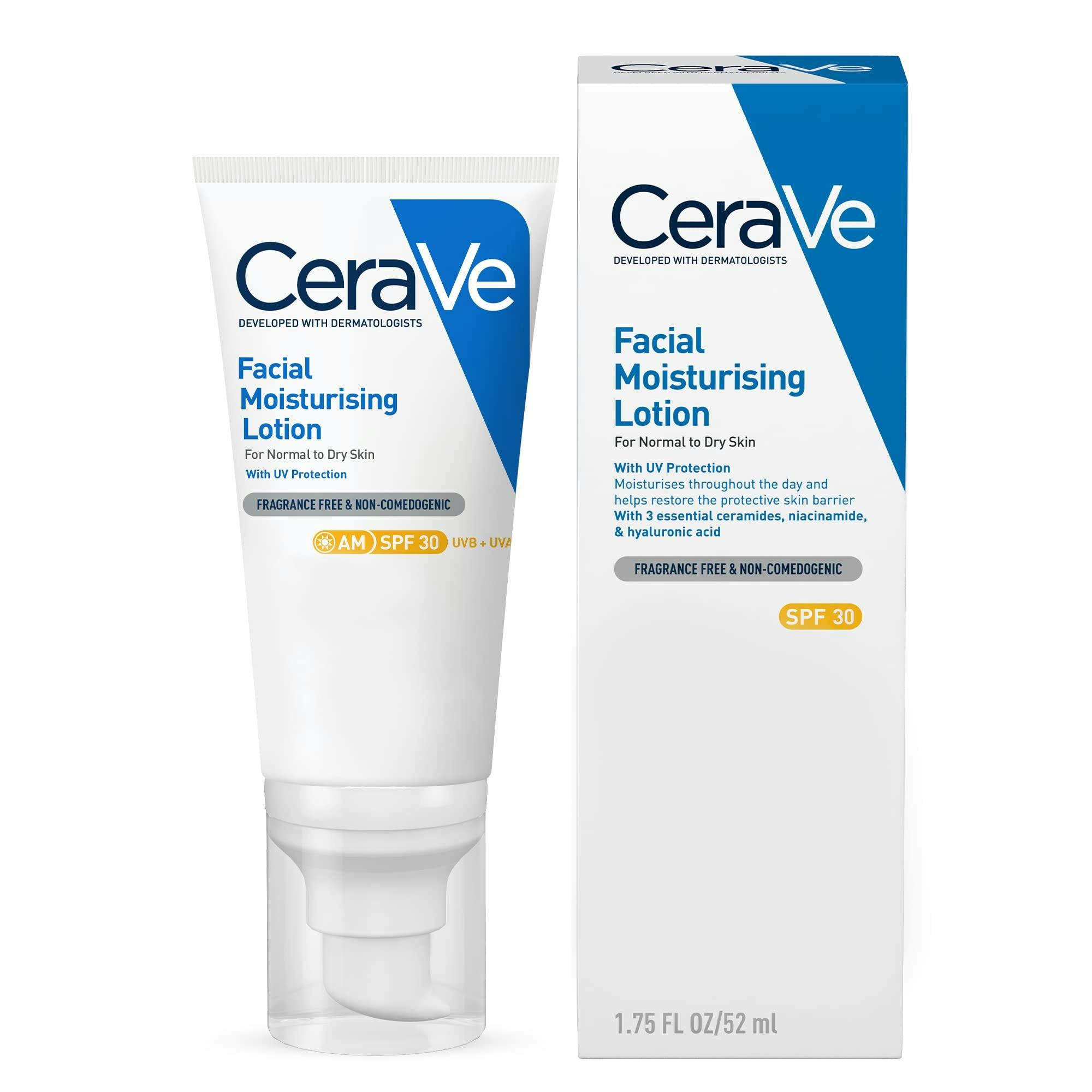 CeraVe AM Facial Moisturising Lotion SPF30 Денний зволожувальний крем для нормальної та сухої шкіри обличчя