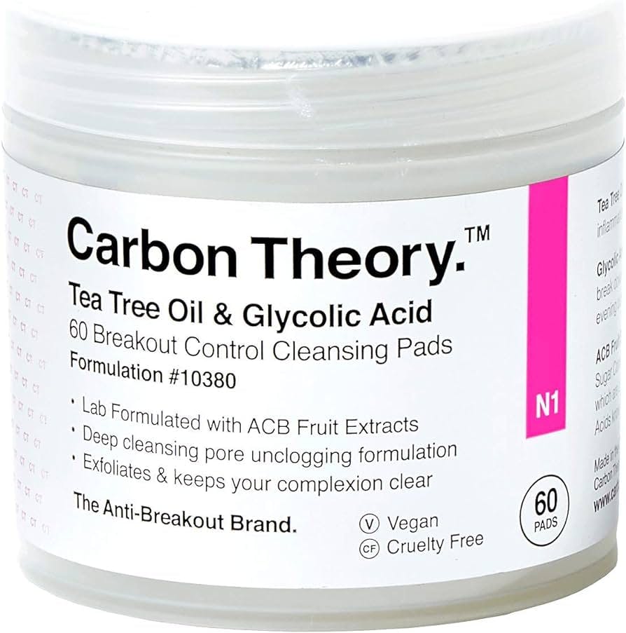 Carbon Theory Cleansing Pads Tea Tree Oil Очищувальні серветки з олією чайного дерева для обличчя