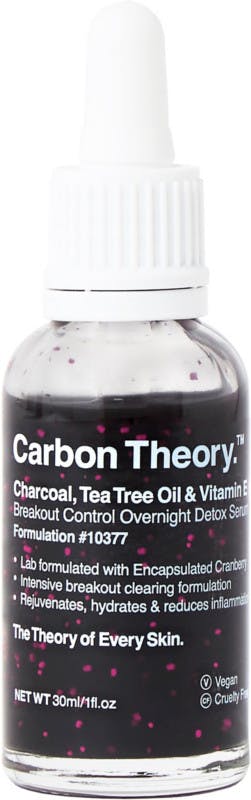 Carbon Theory Overnight Detox Serum Charcoal Tea Tree Oil & Vit E Нічна детокс-сироватка з олією чайного дерева та вітаміном Е