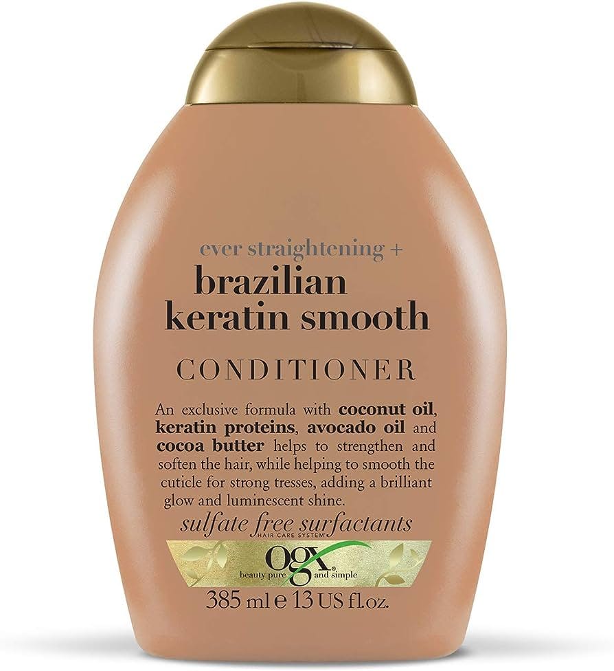 OGX Brazilian Keratin Therapy Розгладжуючий кондиціонер для зміцнення волосся "Бразильський кератин"