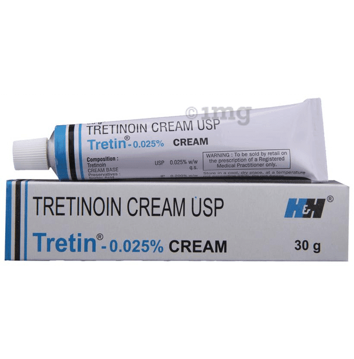 H&H Tretinoin cream usp 0.025% Крем від прищів і зморщок Третиноїн, Ретинол 0.025% 