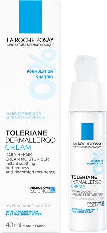 La Roche Posay Toleriane Dermallergo Cream Толеран Дермалерго крем, заспокійливий зволожувальний догляд для гіперчутливої та схильної до алергії сухої та дуже сухої шкіри обличчя та шкіри навколо очей