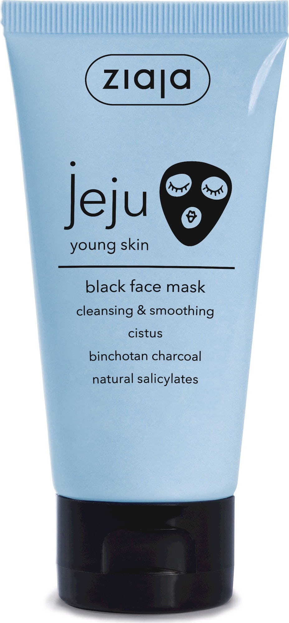 Ziaja jeju young skin Чорна маска для обличчя з екстрактом м'яти, граната і чорної смородини