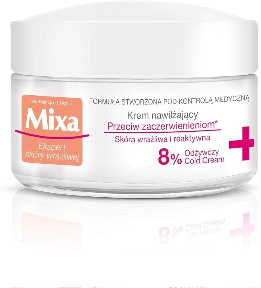 Mixa Anti-Redness Moisturizing Cream 8% Soothing Cold Cream Зволожувальний крем проти почервонінь для чутливої шкіри обличчя