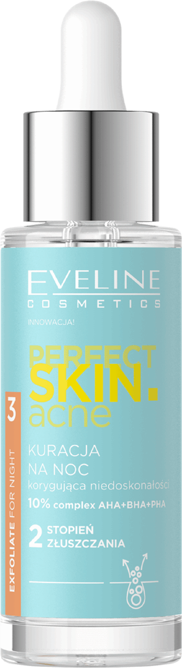 Eveline Cosmetics Perfect Skin.acne Exfoliate For Night Нічний догляд для коригування недосконалостей «1-й ступінь ексфоліації»