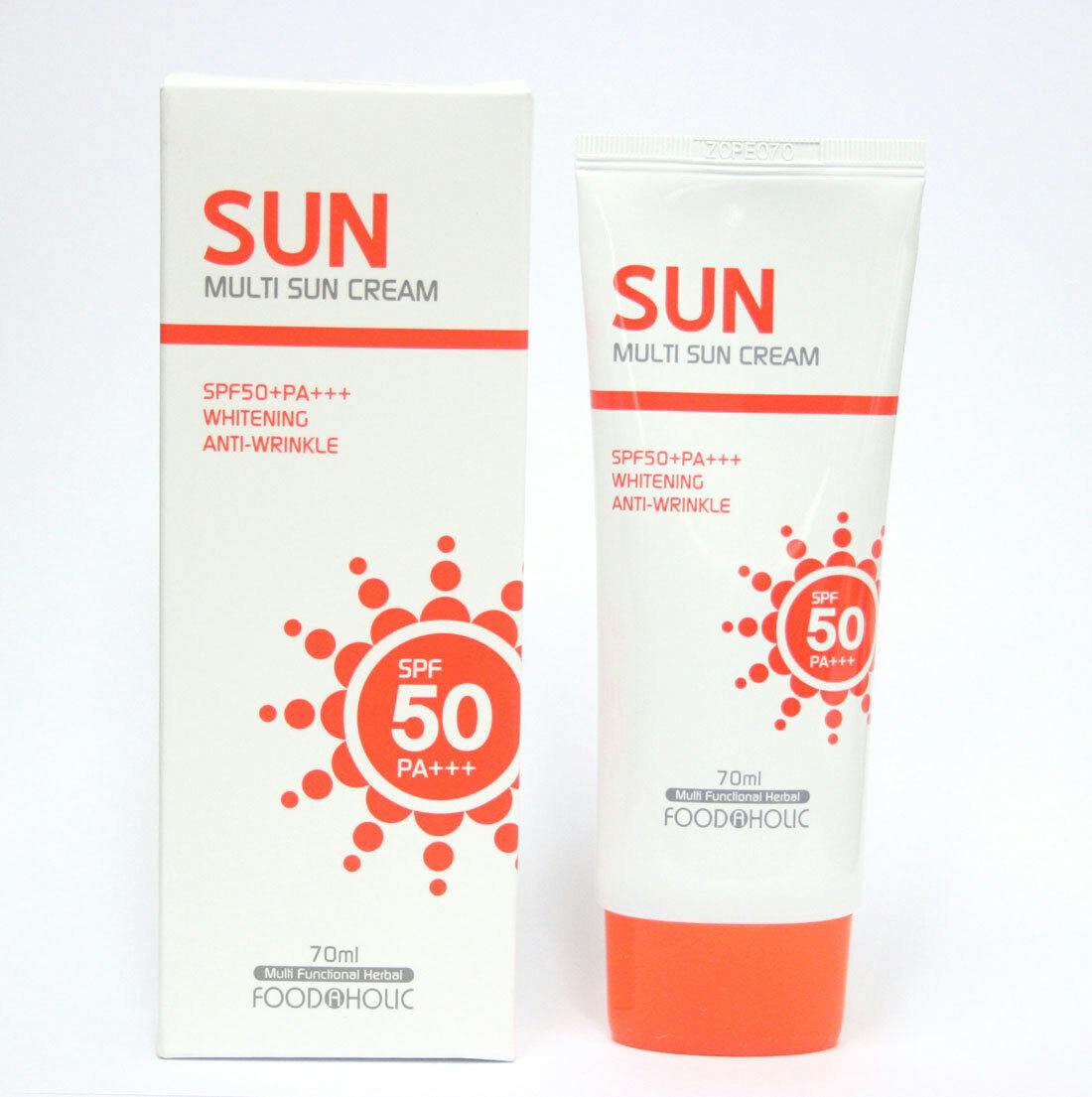 FOODAHOLIC Multi Sun Cream SPF50+++ Сонцезахисний крем для обличчя і тіла 