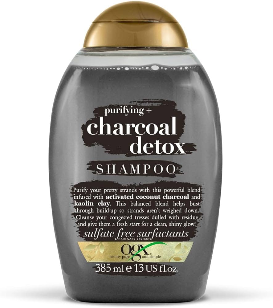OGX Purifying+ Charcoal Detox Shampoo Шампунь "Детокс" для глибокого очищення з кокосовим вугіллям і каоліном