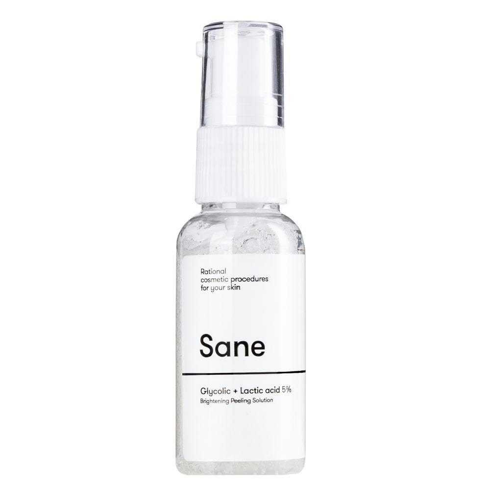 Sane Glycolic + Lactic Acid 5% Brightening Peeling Solution Пілінг для обличчя з гліколевою й молочною кислотою 5%