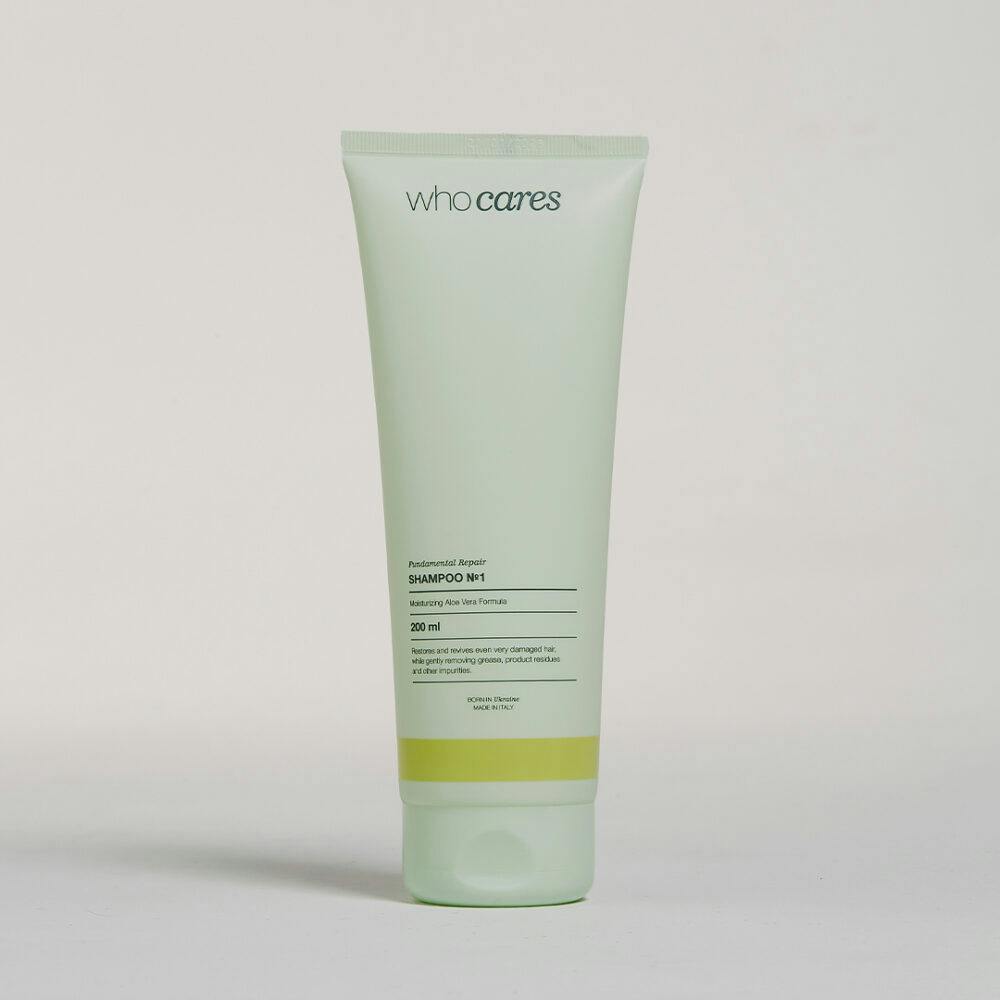 WhoCares Shampoo №1 Fundamental Repair Відновлювальний шампунь для пошкодженого та сухого волосся
