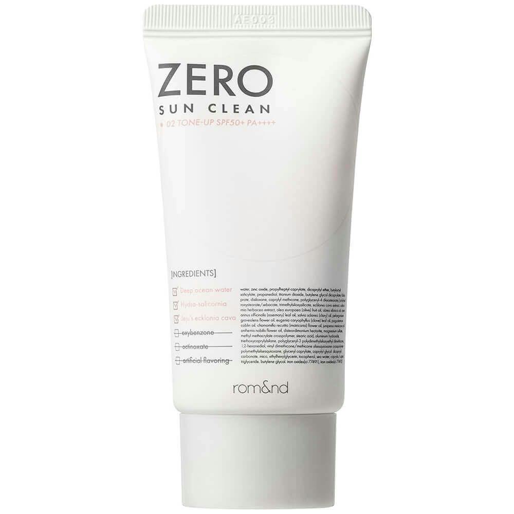 Rom&Nd Zero Sun Clean Tone Up SPF 50+ PA++++ Легкий тональний крем із сонцезахисними фільтрами