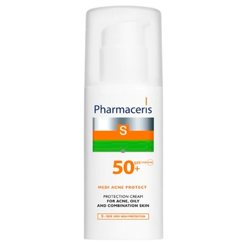Pharmaceris S Medi Acne Protect Cream SPF50 Сонцезахисний крем для шкіри з акне