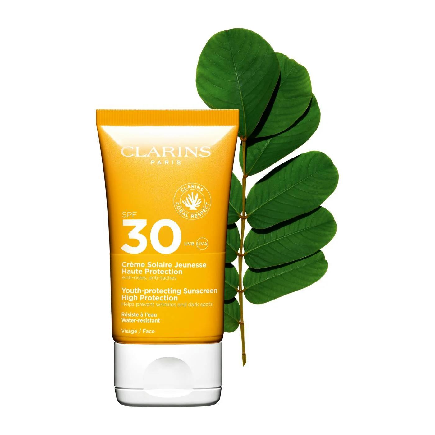 Clarins Youth-Protecting Sunscreen SPF 30 Сонцезахисний крем від зморшок