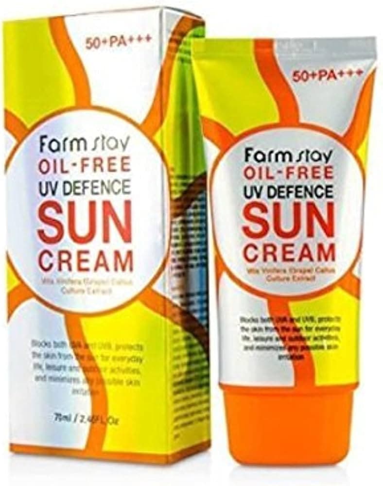 Farmstay Oil-Free Uv Defence Sun SPF 50+ Сонцезахисний крем для обличчя зі стовбуровими клітинами винограду