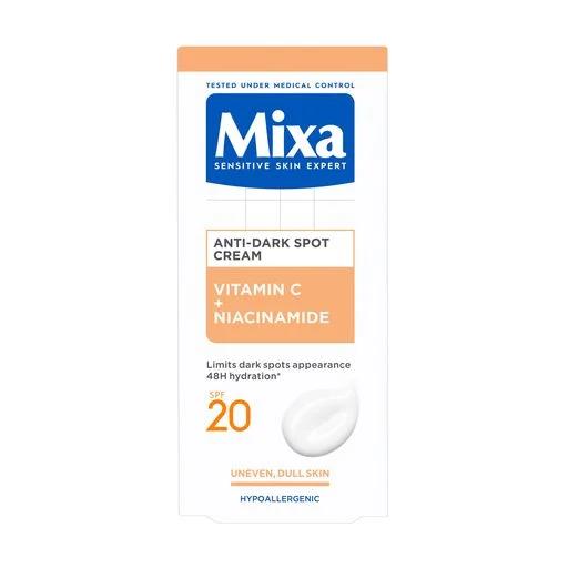 Mixa Sensitive Skin Expert Anti-dark spot Cream Зволожуючий крем з вітаміном С та ніацинамідом проти пігментних плям шкіри обличчя