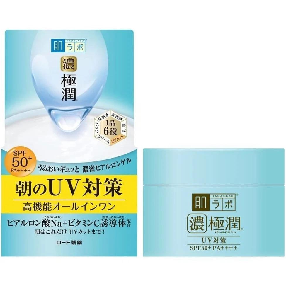 HADA LABO Koi-Gokujyun UV White Gel SPF50+ PA++++ Сонцезахисний гіалуроновий гель для обличчя з SPF 50+