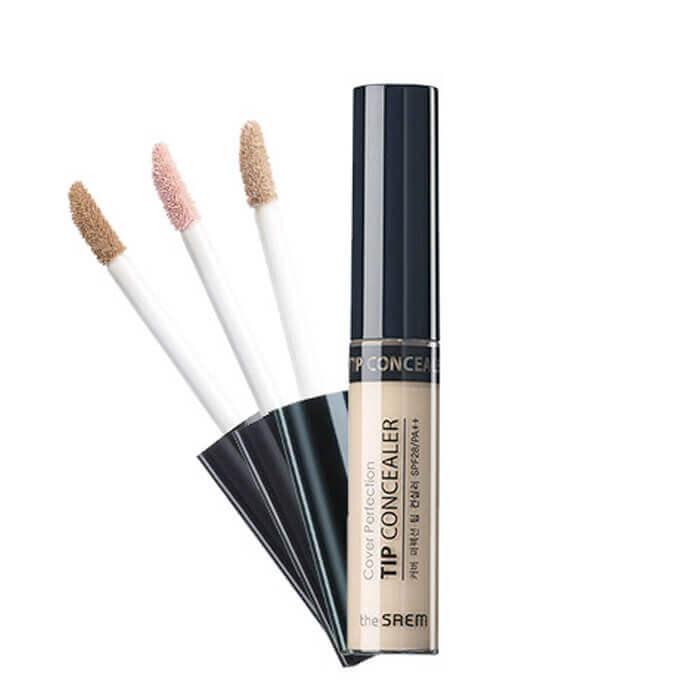 The Saem  Cover Perfection Tip Concealer SPF28/PA++ 01 Clear Beige Рідкий консилер для обличчя 