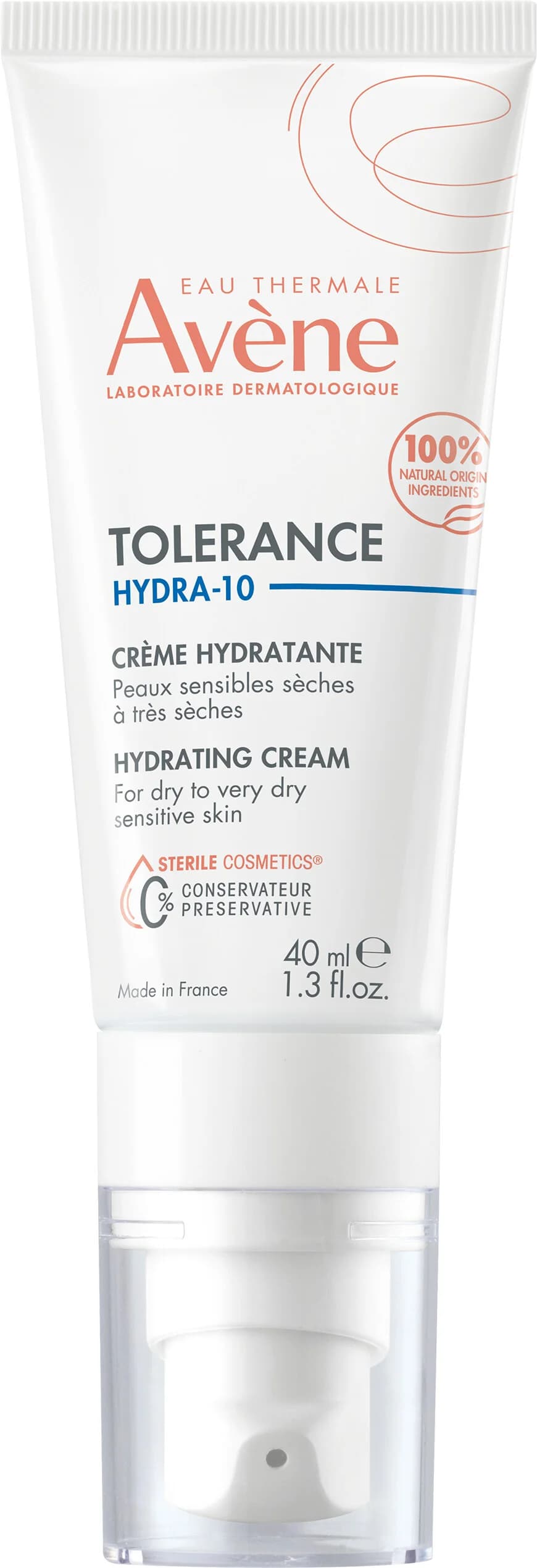 Avene Tolerance Hydra-10 Hydrating Cream Зволожувальний крем для обличчя з гіалуроновою кислотою та термальною водою