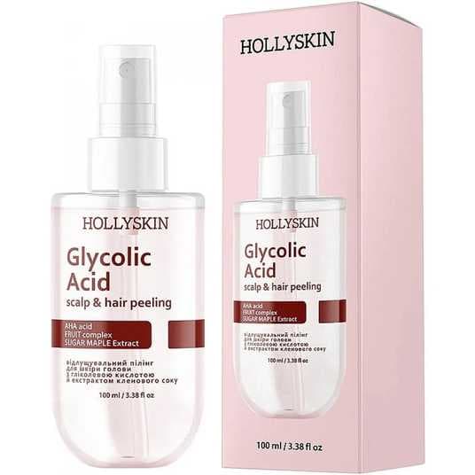 Hollyskin Glycolic Acid Scalp & Hair Peeling Відлущувальний пілінг для шкіри голови з гліколевою кислотою й екстрактом кленового соку