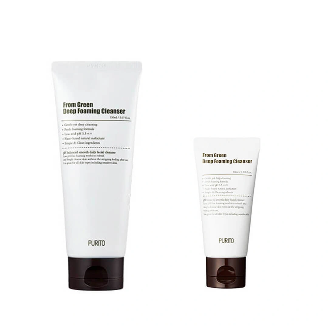 Purito From Green Deep Foaming Cleanser Слабокислотна пінка з екстрактом центелли азіатської