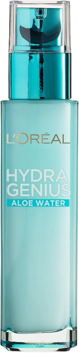 L'Oreal Paris Hydra Genius Normal to Combination Skin Аква-флюїд для обличчя "Геній Зволоження" для нормальної/змішаної шкіри з гіалуроновою кислотою і алое