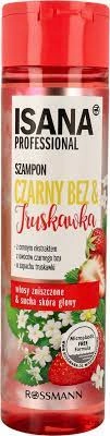 Isana professional Black Elderberry & Strawberry Shampoo Шампунь з чорною бузиною та полуницею для пошкодженого волосся