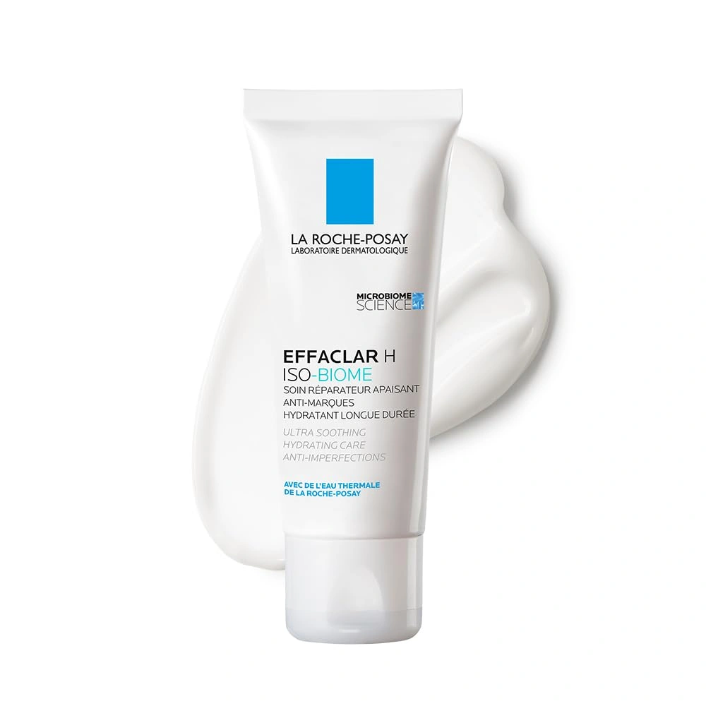 La Roche-Posay Effaclar H Iso-Biome Заспокійливий відновлювальний зволожувальний крем для зневодненої чутливої шкіри, схильної до недосконалостей