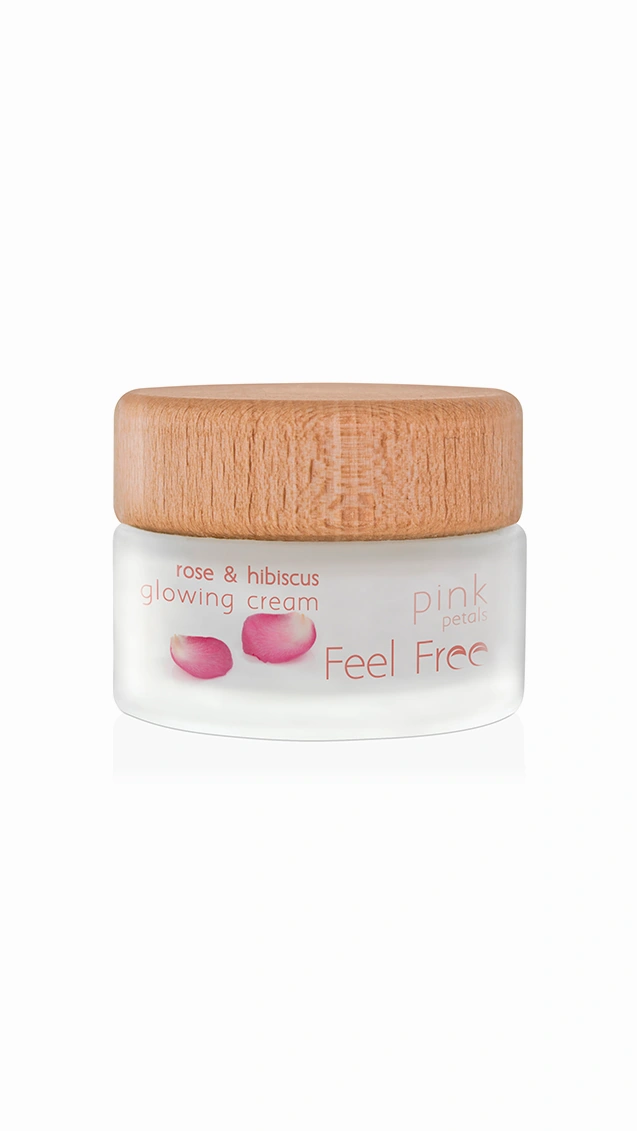 Feel Free Pink Petals Rose & Hibiscus Glowing Cream Крем для обличчя з екстрактом рози
