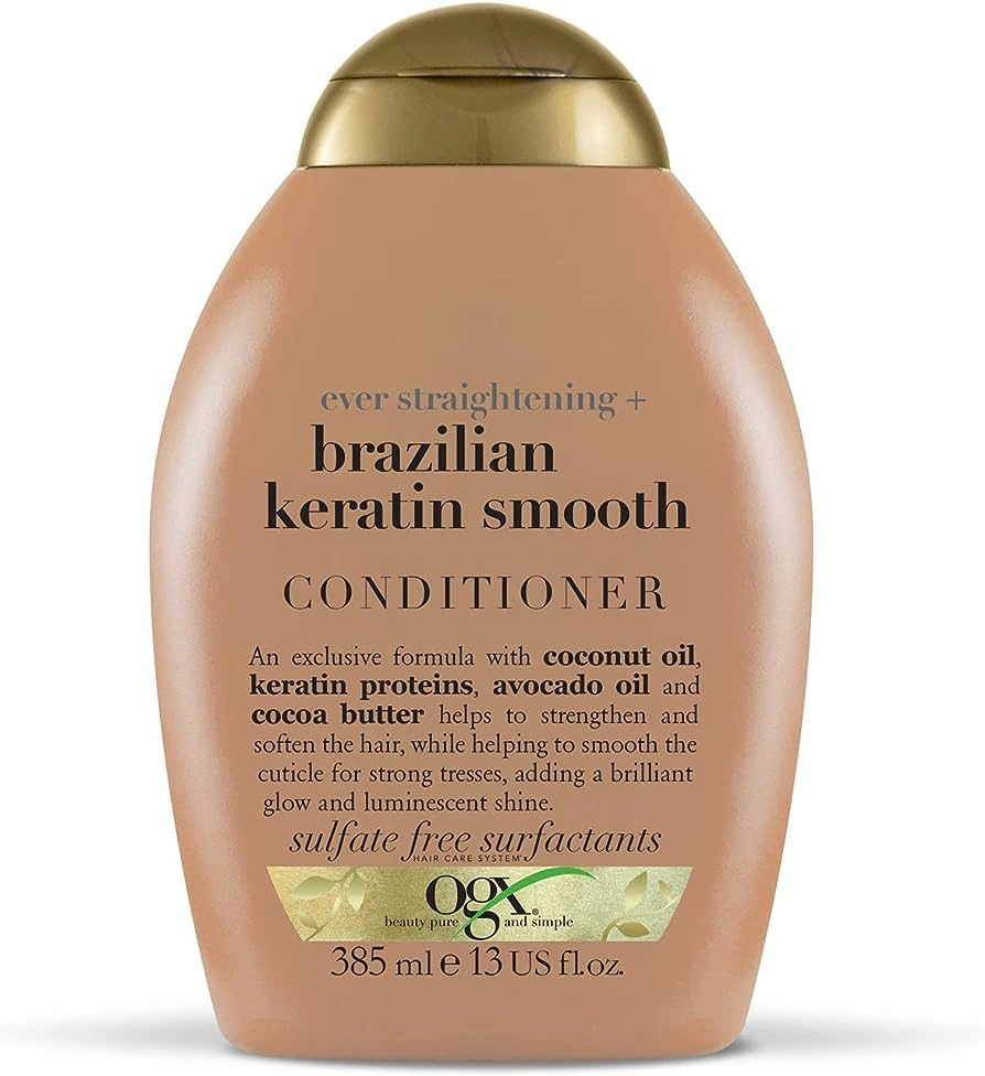 OGX Brazilian Keratin Therapy Розгладжуючий кондиціонер для зміцнення волосся "Бразильський кератин"