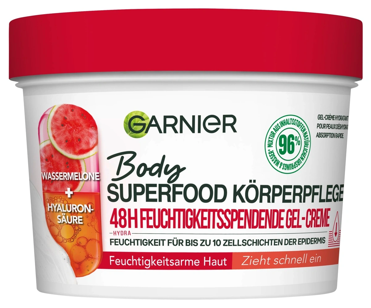 Garnier Body Superfood 48h hydrating gel-cream Watermelon Зволожуючий гель-крем для зневодненої шкіри тіла