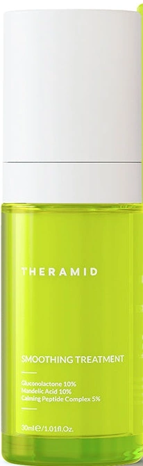 THERAMID SMOOTHING TREATMENT Anti-aging treatment with mild acids for an even glow Антивікова сироватка з м’якими кислотами для рівномірного сяйва