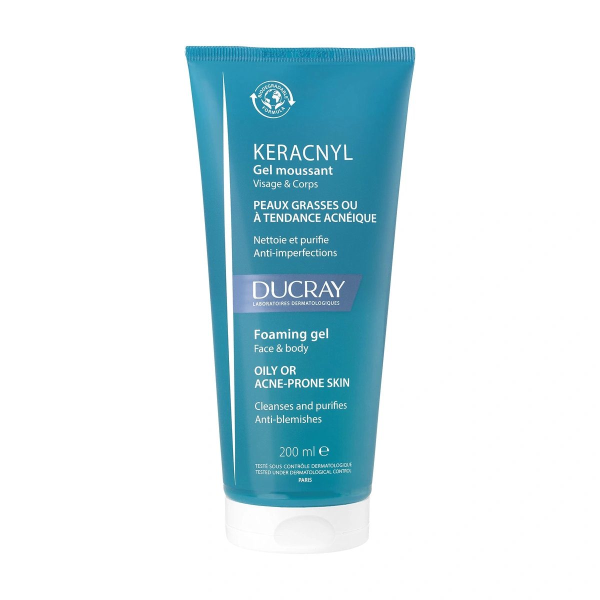Ducray Keracnyl Foaming Gel Очищувальний гель для жирної шкіри зі схильністю до акне