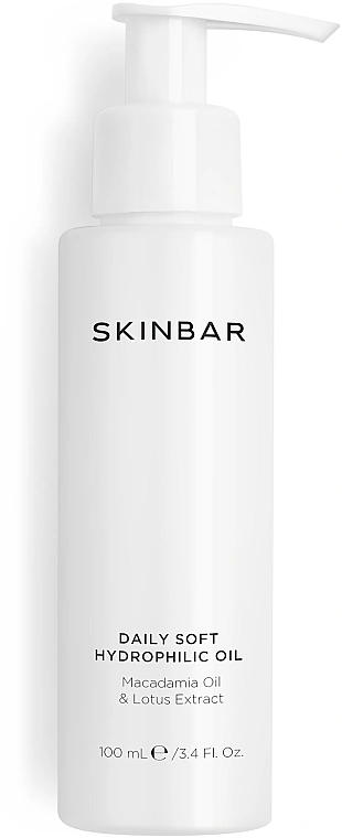 SKINBAR Macadamia Oil & Lotus Extract Hydrophilic Oil Олія гідрофільна для обличчя очищувальна з олією макадамії та екстрактом лотоса