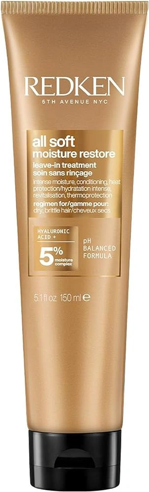 Redken All Soft Moisture Restore Leave-In Treatment Зволожуючий термозахисний крем для сухого та ламкого волосся