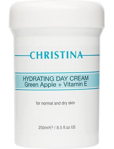 Christina Hydrating Day Cream Green Apple Зволожуючий денний крем з зеленим яблуком і вітаміном Е для нормальної і сухої шкіри