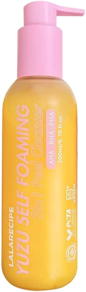 Lalarecipe Yuzu Self Foaming 3in1 Peel Cleanser Пінка для вмивання