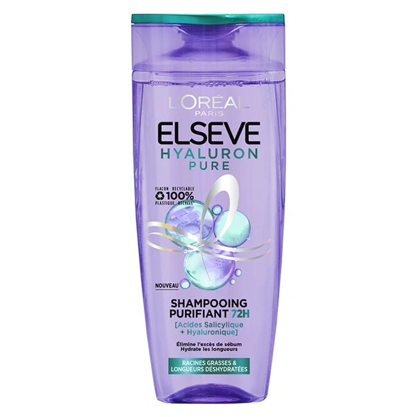 L'Oreal Paris Elseve Hyaluron Pure Shampoo Очищувальний шампунь для волосся, схильного до жирності