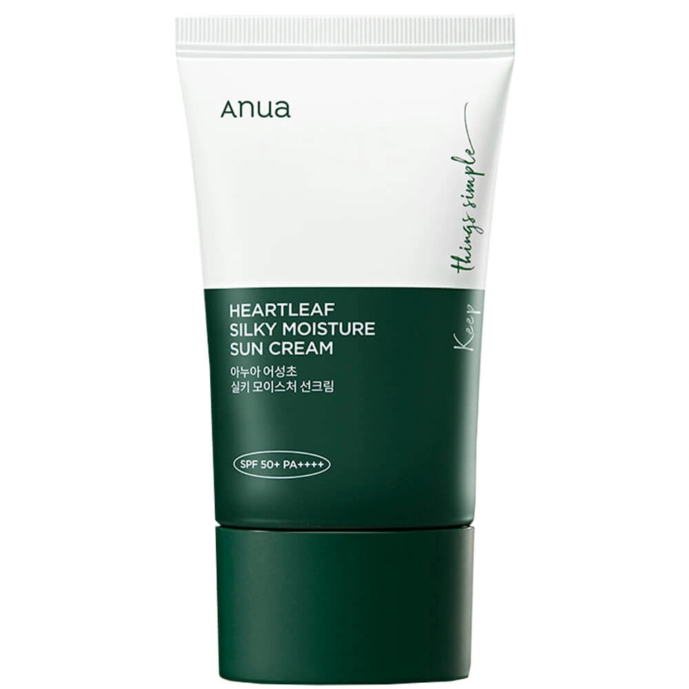Anua Heartleaf Silky Moisture Sun Cream Заспокійливий сонцезахисний крем із хауттюйнією