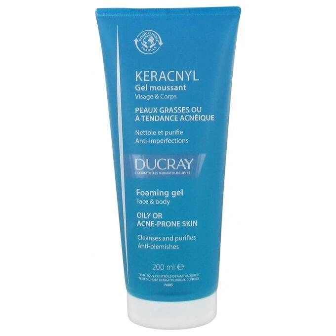 Ducray Keracnyl Foaming Gel Очищаючий гель для жирної шкіри зі схильністю до акне з дозатором