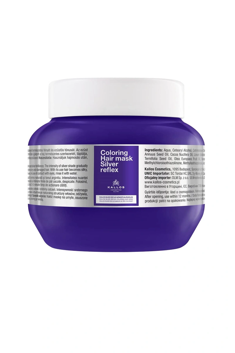 Kallos Cosmetics Coloring Hair Mask Silver Reflex Маска для волосся