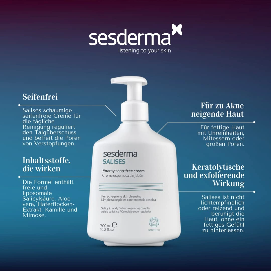 SesDerma Laboratories Salises Foamy Soap-Free Cream Мильний крем для вмивання