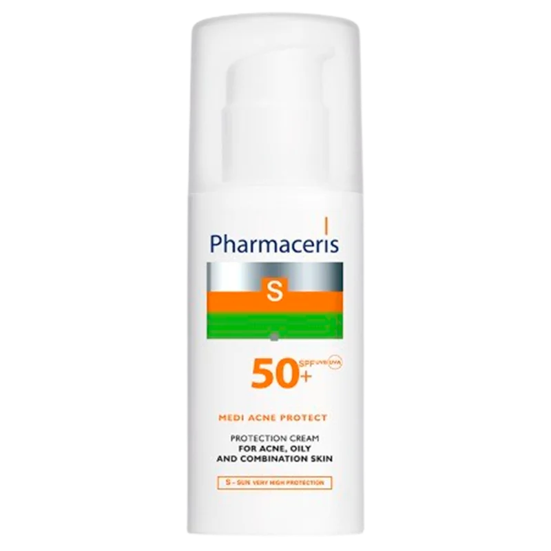 Pharmaceris S Medi Acne Protect Cream SPF50 Сонцезахисний крем для шкіри з акне