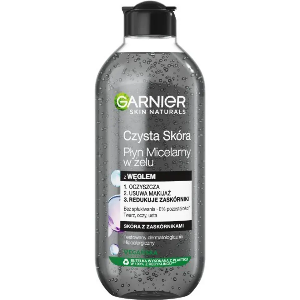 Garnier Skin Naturals Pure Skin Міцелярний гель для обличчя з вугіллям