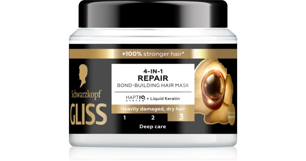 Gliss Kur 4 in 1 Ultimate Repair Bond-Building Hair Mask Відновлююча маска для волосся 4 в 1