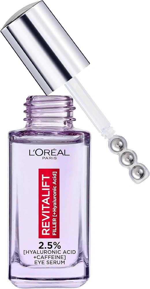 L'Oreal Paris Revitalift Filler Hyaluronic Acid Eye Serum [HA] Сироватка з гіалуроновою кислотою і кофеїном для шкіри навколо очей