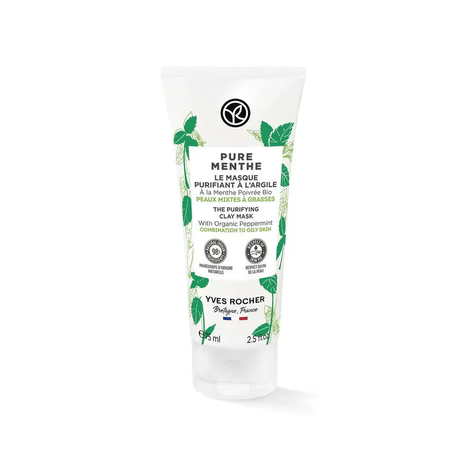 Yves Rocher Pure Menthe The Purifying Clay Mask Очищувальна Маска з Глиною та М’ятою для Матовості