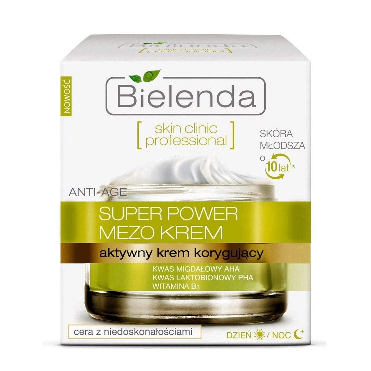 Bielenda Skin Clinic Professional Mezo Anti-age Активний коригувальний крем для обличчя з миндальною та лактобіоновою кислотою