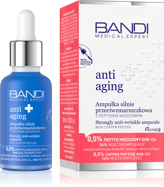 BANDI Strongly anti-wrinkle ampoule with copper peptide Пептидна сироватка для обличчя